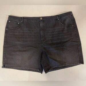 Terra & Sky black denim jean shorts size 4X NWT